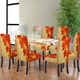 thumbnail image 2 of Dining Chair Covers Set of 6 Maple Leaves Autumn Detachable Washable Stretch Kitchen Seat Covers Protective for Home,Restaurant,Banquet, 2 of 6