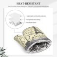 thumbnail image 4 of DouZhe Oven Mitts and Pot Holders Sets, Retro Paris Tower Graffiti Prints Non-Slip Heat Resistant Kitchen Oven Silicone Glove, 4 of 7