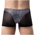 thumbnail image 4 of ibuvkizy Mens Underwear,Men's Fashion Briefs,Men Casual Fashion Solid Patchwork Sexy Underwear Low Waist Breathable Briefs,Briefs Gifts,Mens Boxer Briefs, 4 of 4