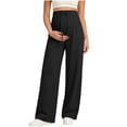 thumbnail image 2 of Diufon Maternity Yoga Pants Over The Belly Drawstring Stretchy Loose Pants Pregnancy Soft Comfy Workout Trousers, 2 of 6
