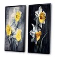 thumbnail image 3 of Designart "Nature s Impression of Daffodils in Yellow and Grey Tones I" Floral Framed Wall Art Set Of 2 - Yellow Floral Frame Gallery Set For Office Decor, 3 of 7