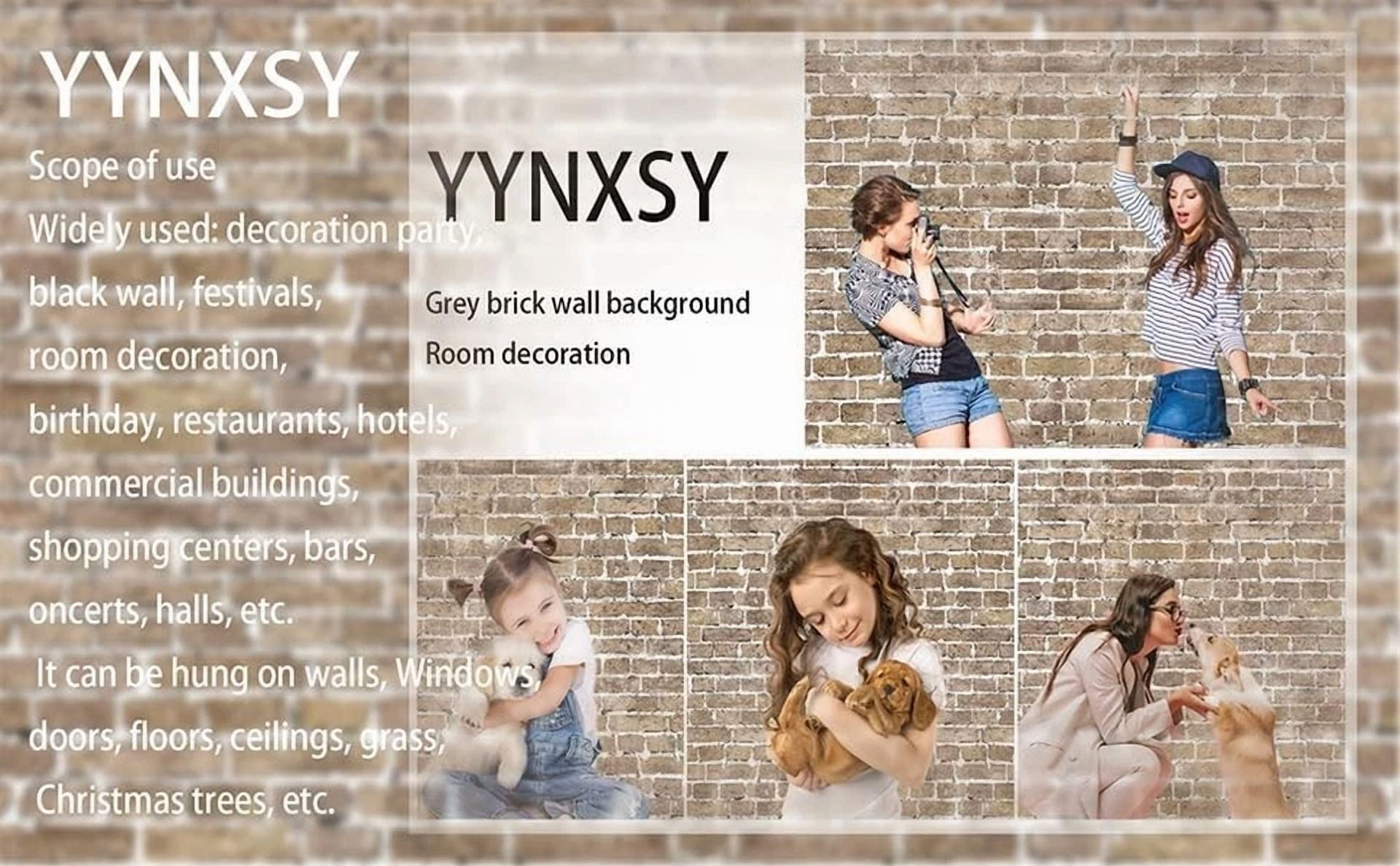 BUTTERFLY- Yynxsy 7X5Ft Brick Wall Background Primary Color 7X5Ft, Khaki