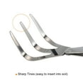thumbnail image 4 of Uxcell Root Rake, Stainless Steel 3 Prong Hardened Loosening Soil Cultivator with Tweezers Silver, 4 of 6