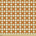 thumbnail image 2 of Geometric Upholstery Fabric by the Yard, Ordered Diagonal Squares and X Forms in Continuous Style Tangerine Tones, Decorative Fabric for DIY and Home Accents, Burnt Orange White by Ambesonne, 2 of 5