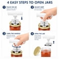 thumbnail image 4 of Adjustable Stainless Steel Jar Opener, Manual Lid and Bottle Cap Remover Tool for Kitchen Use, TIKA, 4 of 7