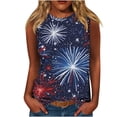 thumbnail image 2 of Aloohaidyvio American Flag Patriotic Tank Tops for Women 4th of July Shirt USA Flag Stars Stripes Graphic Tank Tops Summer Tee, 2 of 5