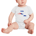 thumbnail image 2 of Cuba Map Flag Cute Baby Clothes Unisex (White, 0-3 Months), 2 of 5