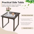 thumbnail image 3 of Outdoor Wicker Outdoor Side End Table for Patio - Patio Decor, Outdoor Patio Furniture Small Square Rattan Coffee Table, Brown, 3 of 6