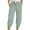 Green, variant on Bibifish Womens Ribbed Capri Joggers Elastic Waist Knee Length Jogger Ribbed Texture Side Pockets Loose Fit Comfortable Summer Cozy Capri Joggers