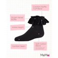 thumbnail image 3 of MeMoi Velvet Pleated Cotton Blend Anklet Socks - Girls - Female, 6, Black, 3 of 7