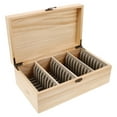 thumbnail image 3 of KAKOWELY Boîte de collection de Pièces Boîte de Rangement de Pièces Boîte de Pièces Portable Boîte de Pièces Commémorative Conteneur de Pièces Boîte en Bois Multi-Emplacements Boîte de Pièces Support en Bois 11.61"X6.89"X4.13 Pouces, 3 of 5