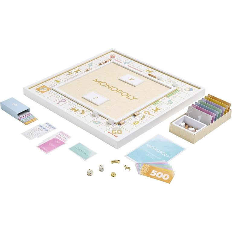 WS Game Company Classic Monopoly Bianco Edition Board Card Game