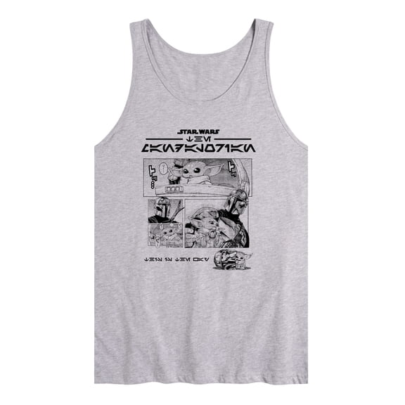 Star Wars - The Mandalorian Mando Manga - Men's Sleeveless Graphic Tank