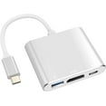 thumbnail image 1 of USB-C Digital AV Multiport Adapter, Apple MFi Certified Digital AV Dongle with HDMI 4K@60Hz & USB-A 3.0 & 100W Charge for iPhone 15, MacBook Pro Air M1 M2 M3, iPad Pro, iMac, Samsung S24 and More, 1 of 7