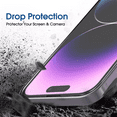 3x Qixxronics Tempered Glass Screen Protector for Apple iPhone 14 Pro