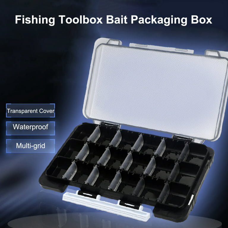 Lomubue Fishing Gear Box Multifunctional Transparent Cover Waterproof  Multi-grid Large Capacity Store Bait Portable Fishing Accessories Hook Storage  Box Tool Angling Accessories 