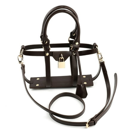 

Hollow Tote Messenger Bag Set DIY Crossbody Bag Accessory PU Encasement Conversion Kit for Handbag Black/Coffee