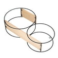 thumbnail image 1 of Estante Redondo Estante Firmemente Soldado Doble Uso Fuerte Capacidad De Carga Círculo Metal Madera Estantes De Pared Para Dormitorio Casa De Té, 1 of 7