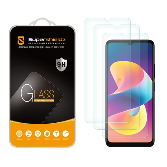 (3 Pack) Supershieldz Designed for TCL 50 LE Tempered Glass Screen Protector, Anti Scratch, Bubble Free