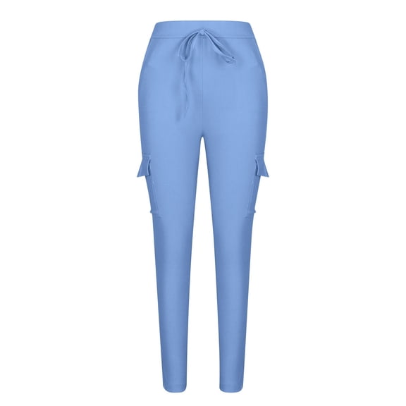 Cmfcve Pants for Women Plus Size Vintage Stretch Cargo Pants Versatile Casual Baggy Sweatpants with Pockets