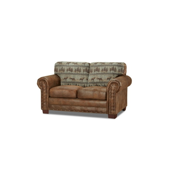 HomeStock Coastal Cool Deer Teal Tapestry Loveseat