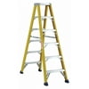 Westward Twin Stepladder,Fiberglass,IAA,6 ft. 44YY68