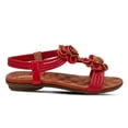 thumbnail image 5 of PATRIZIA Spring Step Nectarine Sandals for Womens - Ladies Sandals with Chic Flower Grabbing t-Straps - Casuals Womens Sandals with Stretch Back Strap, 5 of 8