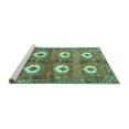 thumbnail image 2 of Ahgly Company Machine Washable Indoor Round Persian Turquoise Blue Traditional Area Rugs, 6' Round, 2 of 4