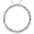 thumbnail image 1 of Pendentif Cercle en Diamant Véritable 3ct Or Blanc 14K, 1 of 3