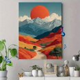 thumbnail image 4 of Mid Century Abstract Desert Canvas Southwest Minimal Texas Nature Wall Decor, 4 of 8