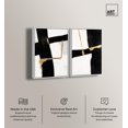 thumbnail image 2 of Minimalist Black and White Abstract Duo Canvas Print Living Room Wall Art by Art Remedy, White Frame, 16 x 24, 2 of 6