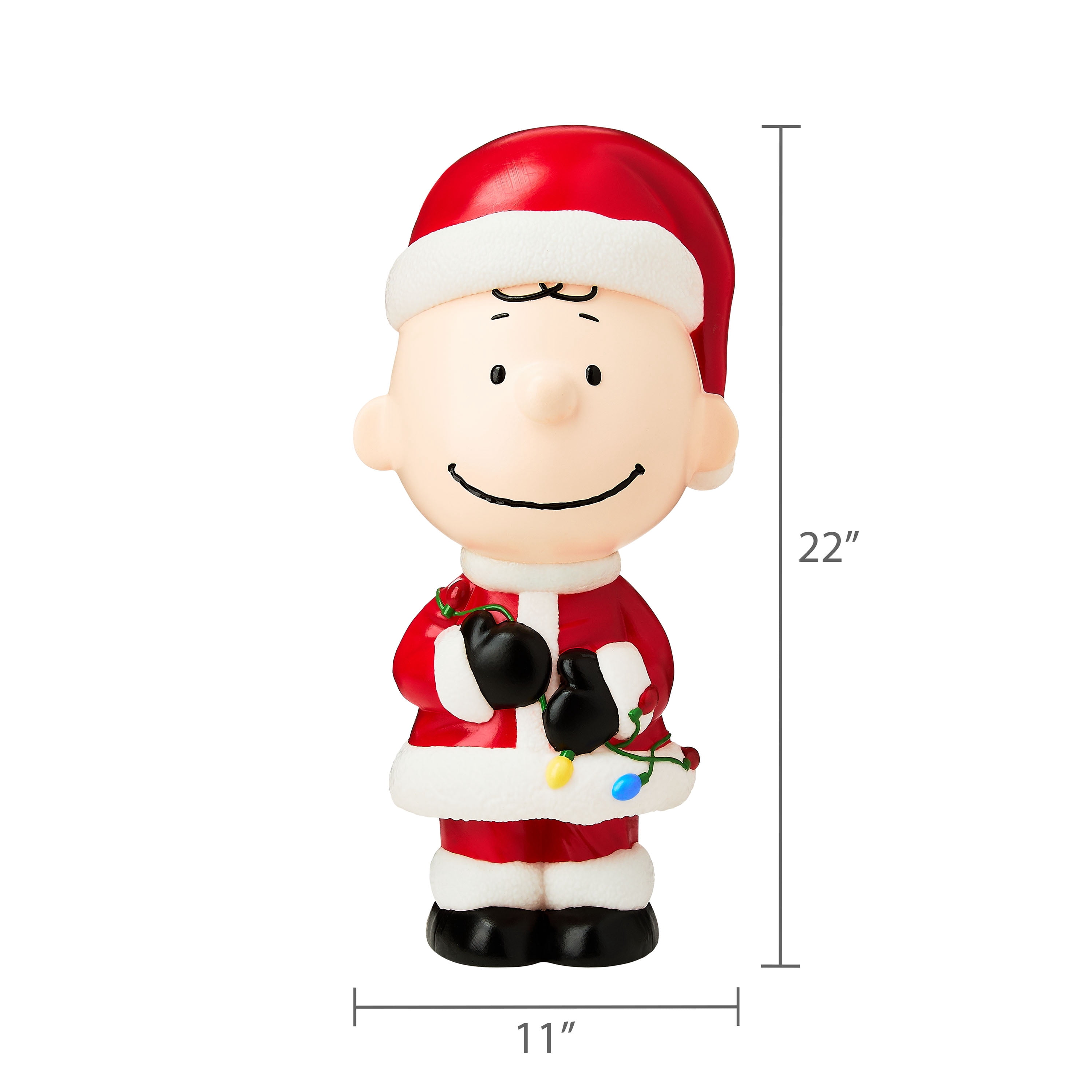 Christmas Blow Mold Outdoor Decor Charlie Brown Santa Peanuts 10.23 in x 9.05 in x 22.04 in 1.89 lb