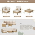 thumbnail image 6 of TPHORK Outdoor Patio Furniture Set, 7 Piece Outdoor Sectional Sofa Wicker Patio Conversation Couch Set, All Weather PE Rattan Sofa with Table and Cushions for Garden, Poolside, Backyard(Beige), 6 of 6