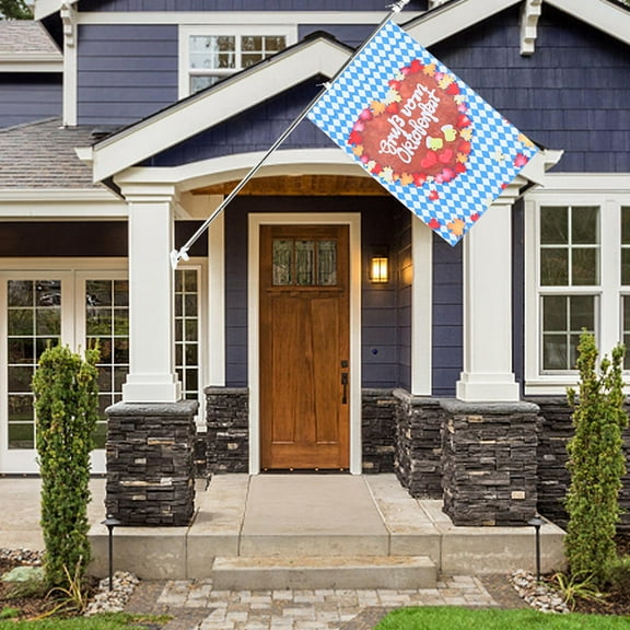 Masteelf 1 Set of Flag Pole Five-section Stainless Steel Flagpoles Rotating Flagpoles