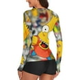 thumbnail image 3 of Simpsons Women's Sunscreen Shirt Long Sleeve Workout Tops Crewneck Soft Comfy Tees Casual T-Shirt M, 3 of 7