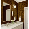 thumbnail image 4 of S4sassy Removable Nature-inspired Waterproof Wall Wrap, Wallcover, Lily Sketch Print Contact Paper for Walls, Cabinets, Dresser, Self Adhesive Vinyl Wallpaper Roll- Brown (25"x60" inch), 4 of 9