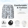 thumbnail image 2 of Kdxio penguin tree star Print Men's Swim Trunks with Compression Liner 7 Inch Inseam Quick Dry Swim Shorts, 2 of 5