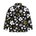 thumbnail image 4 of Uorisanigo Cute Flowers Girls Half Zip Pullover Sweatshirt Casual Long Sleeve Lapel Zipper Sweatshirt Oversized Athletic Tops for Sports and Daily Wear Fall Kids Pullover Jackets, 4 of 7