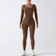 thumbnail image 1 of Traje de yoga de una pieza sin costuras, pantalones de manga larga, traje deportivo de fitness de otoño e invierno, traje de cuerpo de levantamiento de cadera y abdomen con alta elasticidad, 1 of 5