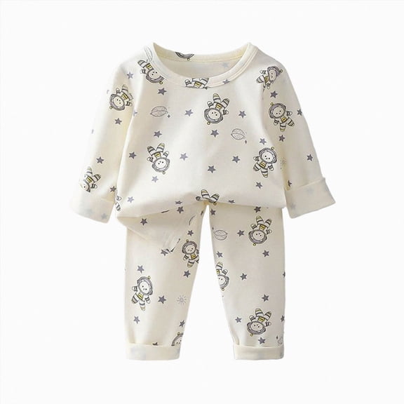 xaweyi Kids Children Boys Girls 4-14 Years Long Sleeve Pajamas Set Soft Cotton Sleepwear Cute Print Homewear,Sizes 6-12 Months