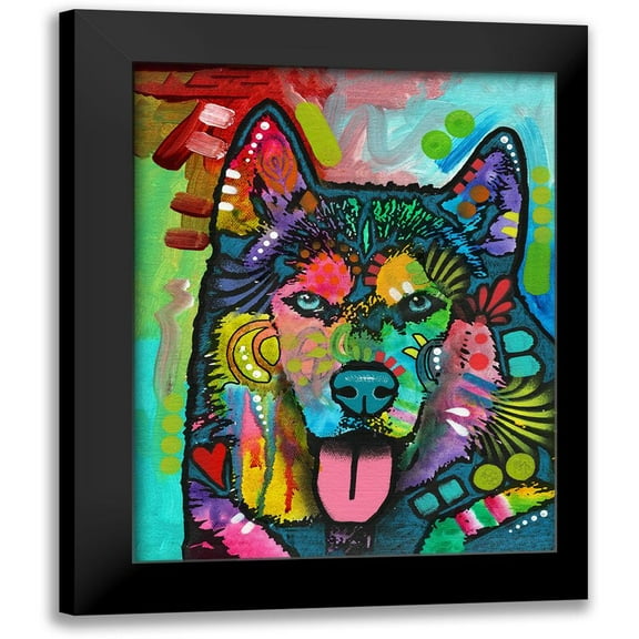 Dean Russo Collection 12x14 Black Modern Framed Museum Art Print Titled - Husky