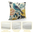 thumbnail image 4 of Nawypu Blue Floral Pillow Covers Navy Blue Yellow Aqua Colored Outdoor Throw Pillows Modern Spring Flower Bird Silhouette Decorative Pillowcase Square Cushion Case for Sofa Couch Bed, 4 of 5