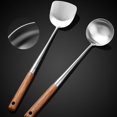 thumbnail image 3 of Wok Spatula and Ladle Tool Set, 17 Inches Kitchenware Hot N8S1> Steel H3R7, 3 of 9