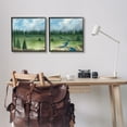 thumbnail image 2 of Stupell Distant Stream Trees Nature Landscape Landscape Painting Black Framed Art Print Wall Art, Set of 2, 2 of 8
