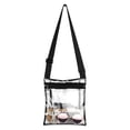 thumbnail image 4 of Eigraketly Bolso cruzado transparente para hombre y mujer, bolsa de transporte de viaje, correas ajustables, bolsos de hombro transparentes, contenedores, Deportes y aire libre Negro Eigraketly OD016648-02, 4 of 6
