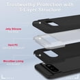 thumbnail image 4 of KOMI for Google Pixel 8 Pro Case, Silicone Phone Case with 2 Screen Protector, Soft Anti-Scratch Microfiber Lining, Full Body Shockproof Slim Cover Support Wireless Charging, Black, 4 of 5