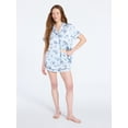 thumbnail image 3 of Joyspun Women’s Stretch Satin Short Sleeve Top and Shorts Pajama Set, Sizes XS-3X, 3 of 6