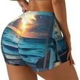 thumbnail image 1 of Fotbe Ocean View Bedroom Shorts Sin Costuras – Shorts Deportivos de Cintura Alta para Mujer, Elásticos para Gimnasio, Yoga, Running o Ciclismo-Medium, 1 of 8