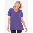 thumbnail image 2 of Woman Within Plus Size Perfect Short-Sleeve V-Neck Tee (Petite Available), 2 of 6