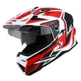 thumbnail image 2 of 1Storm Adult Motorcycle Motocross Dual Sport Off Road Full Face Dual Visor Helmet F802CLS Storm Force Red, 2 of 7
